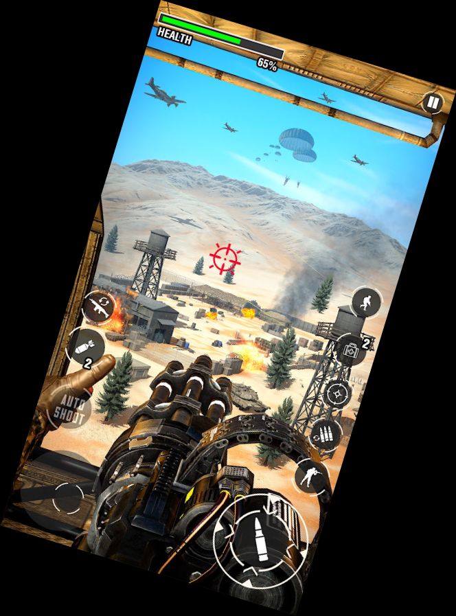 Игры Пулемет: Военный Стр