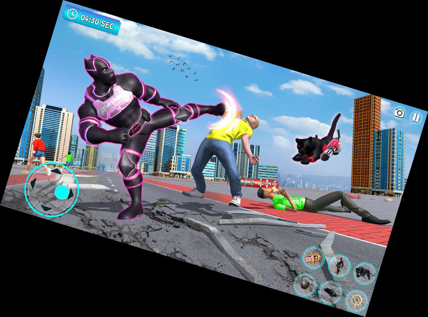 Schwarzer Fliegender Panther Superheld