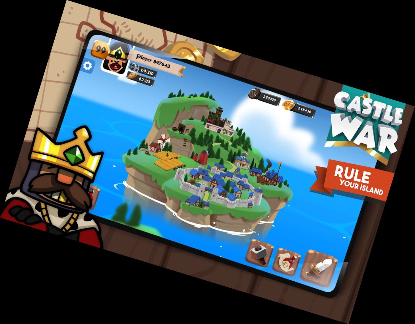 Burgkrieg: Idle Insel
