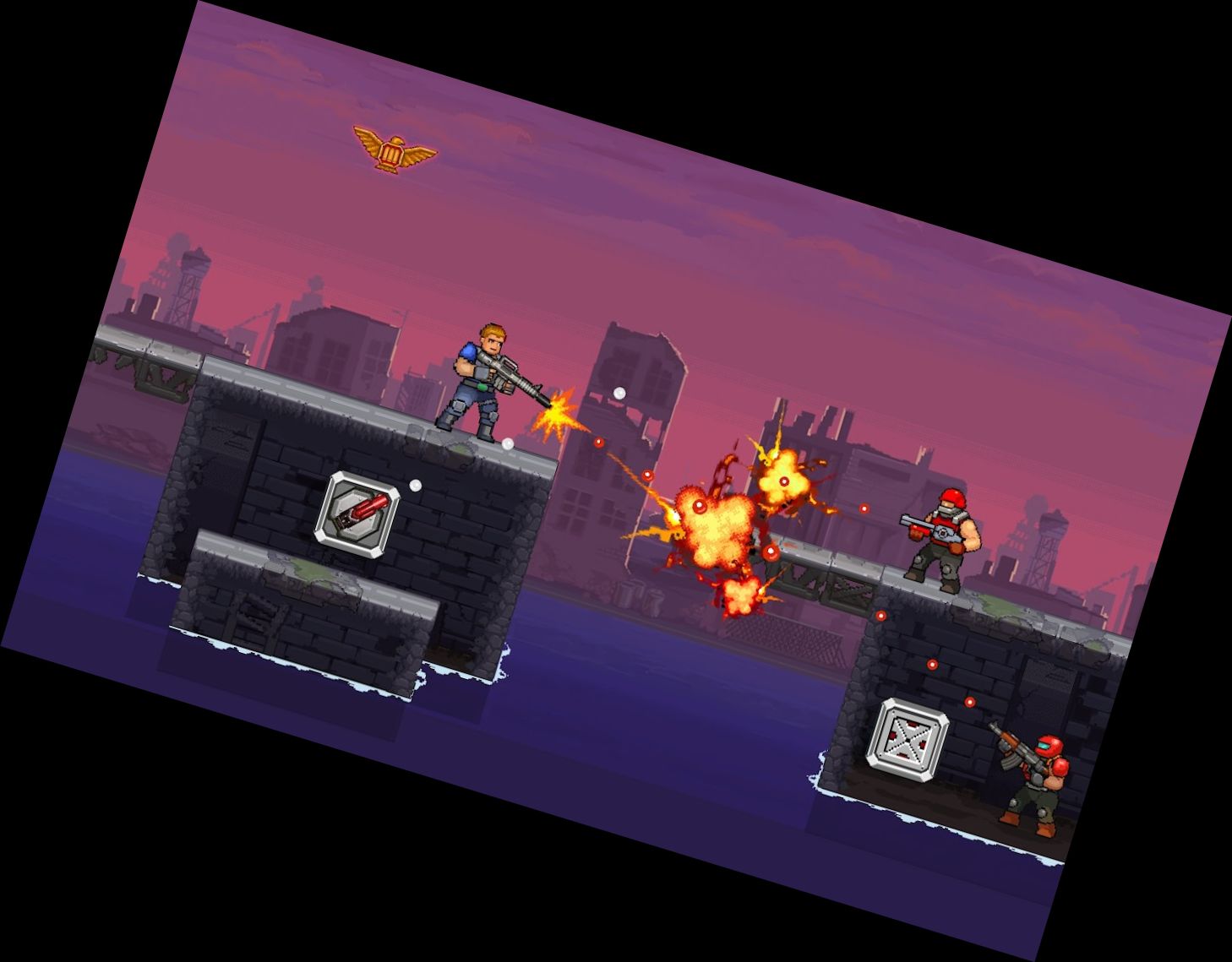 Gun Force Side-scrolling Game