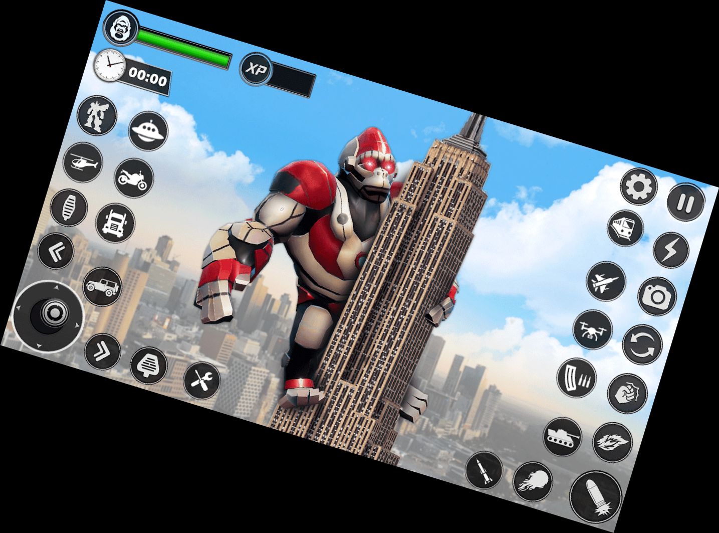 Wütender Gorilla Roboter LKW Spiel