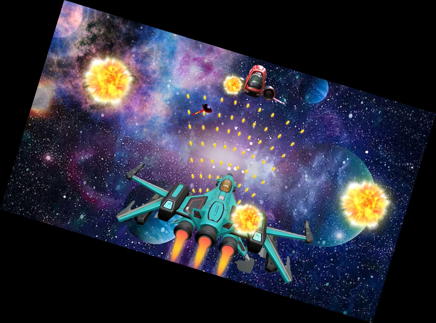 Weltraum-Schießen: Flugzeug-Spiel