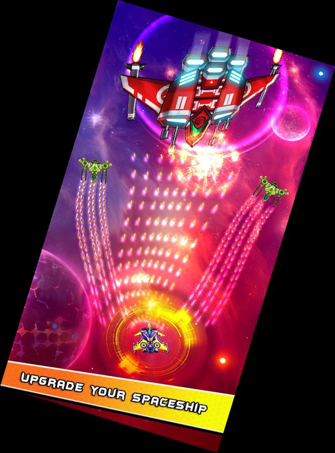 Weltraum-Schießen: Flugzeug-Spiel