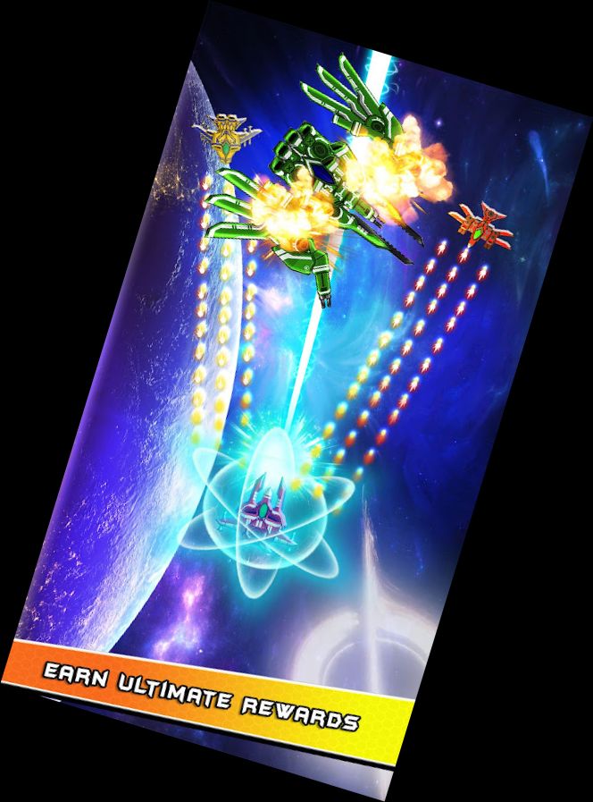 Weltraum-Schießen: Flugzeug-Spiel