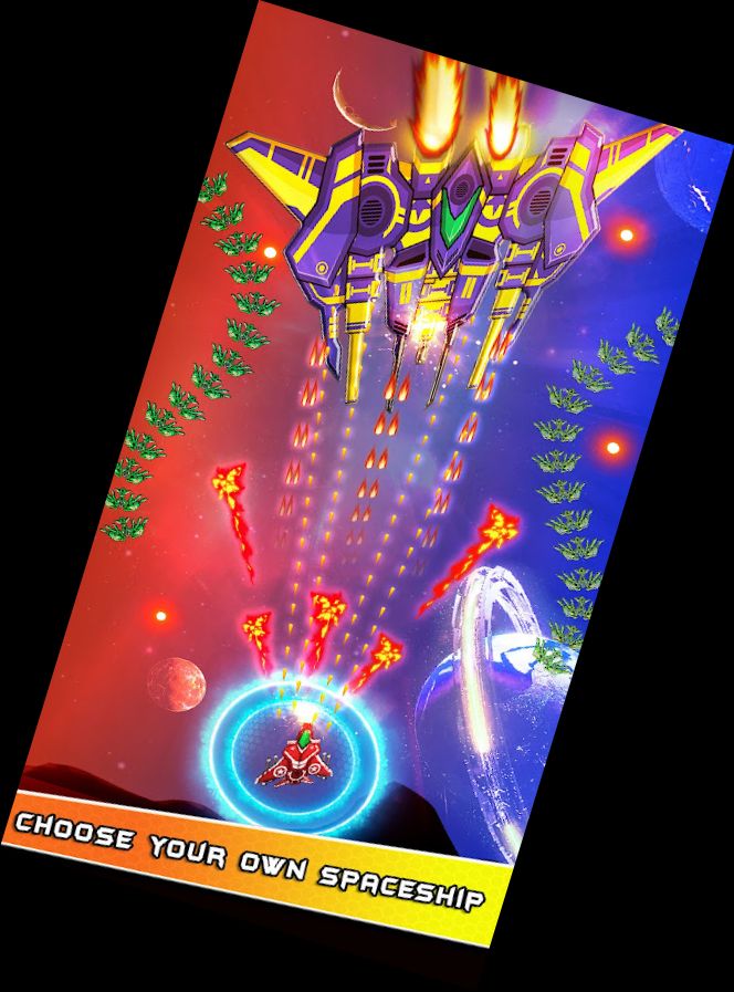 Weltraum-Schießen: Flugzeug-Spiel