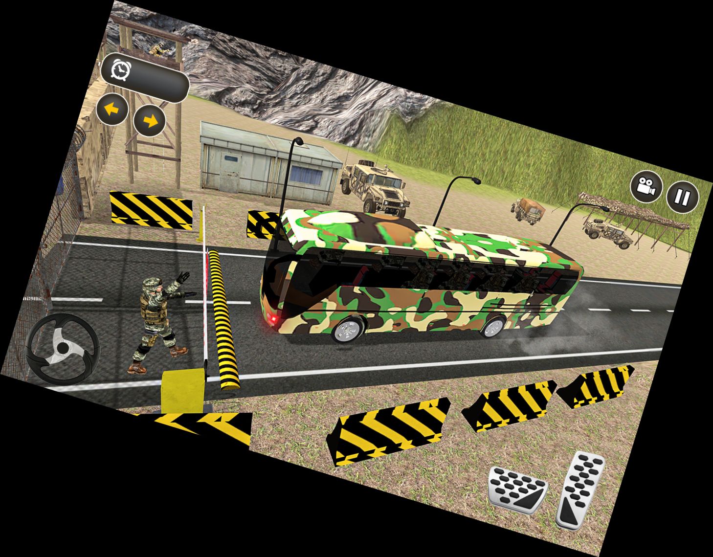 Juegos de autobús del ejército 3D