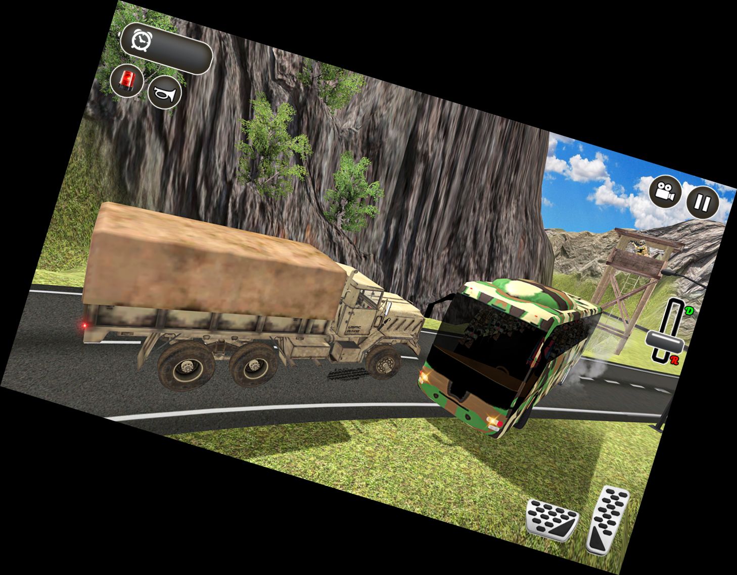 Juegos de autobús del ejército 3D