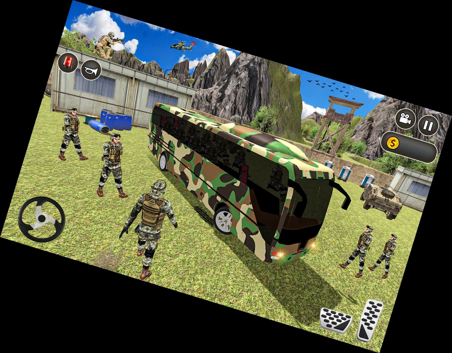 Armeebus-Spiele 3D Armee-F