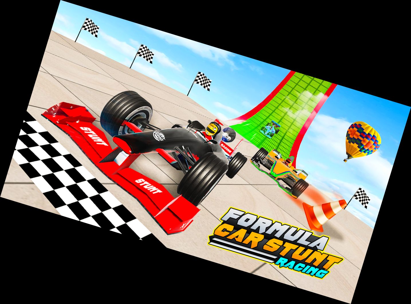 Verrückte Formel Rennwagen Stunt