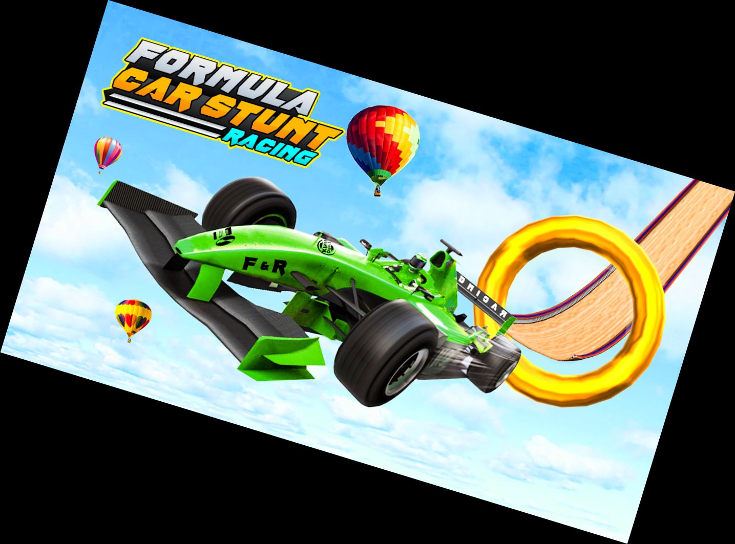 Verrückte Formel Rennwagen Stunt