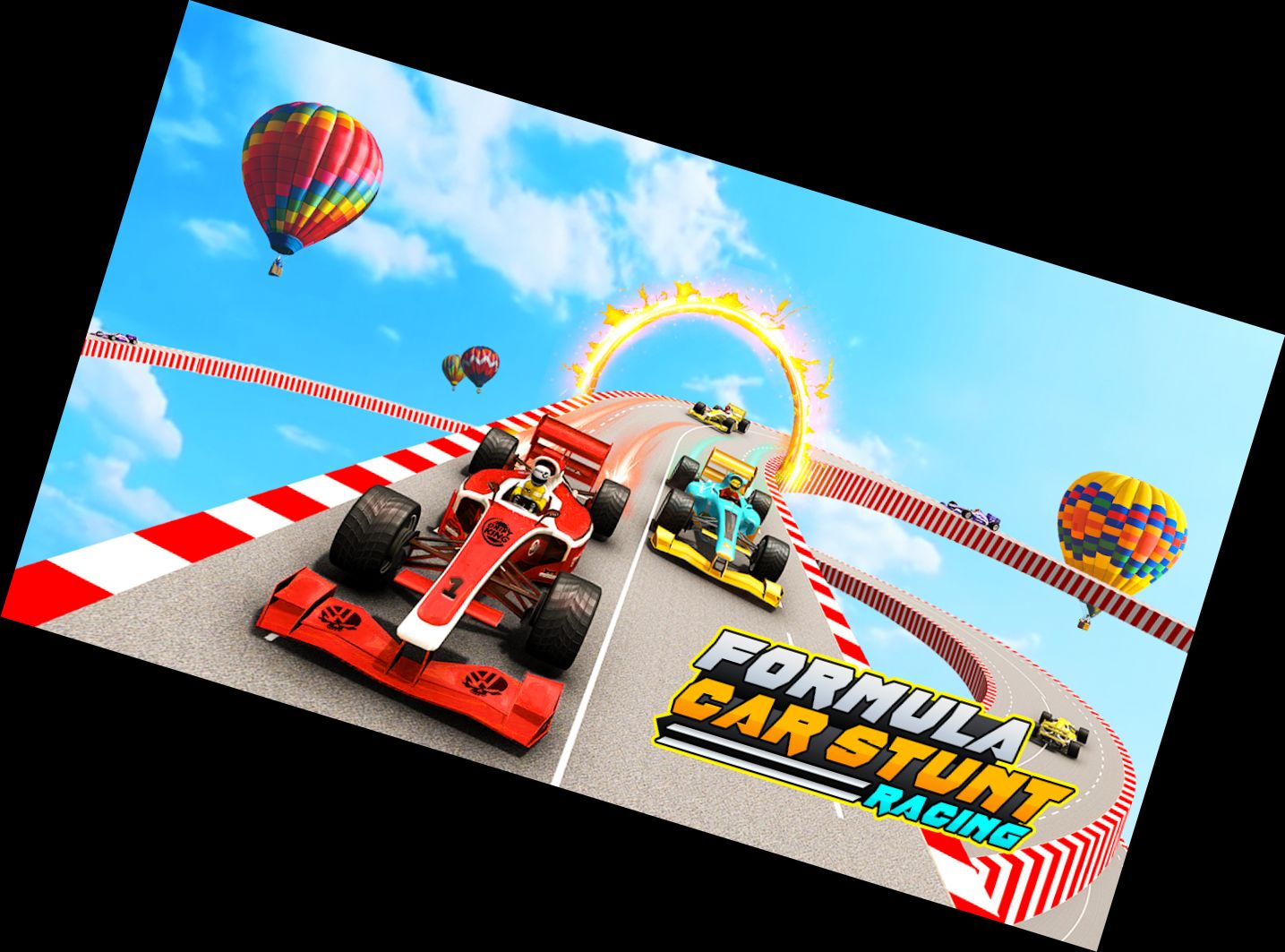 Verrückte Formel Rennwagen Stunt