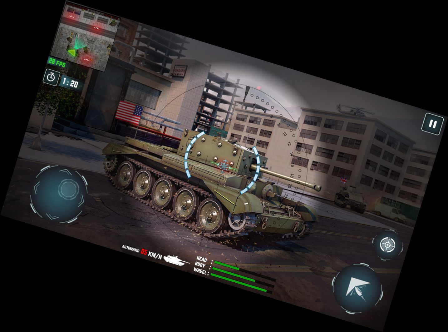 Realistic 3D Tank Combat: Battle War Simulator