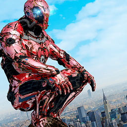 Super Verbrechen Eisen Held Roboter