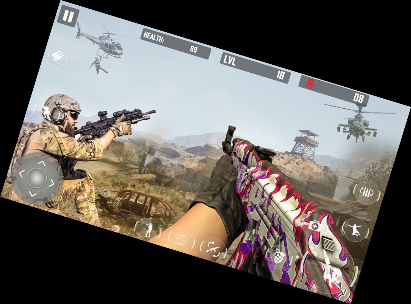 Deckungsschlag Waffenspie