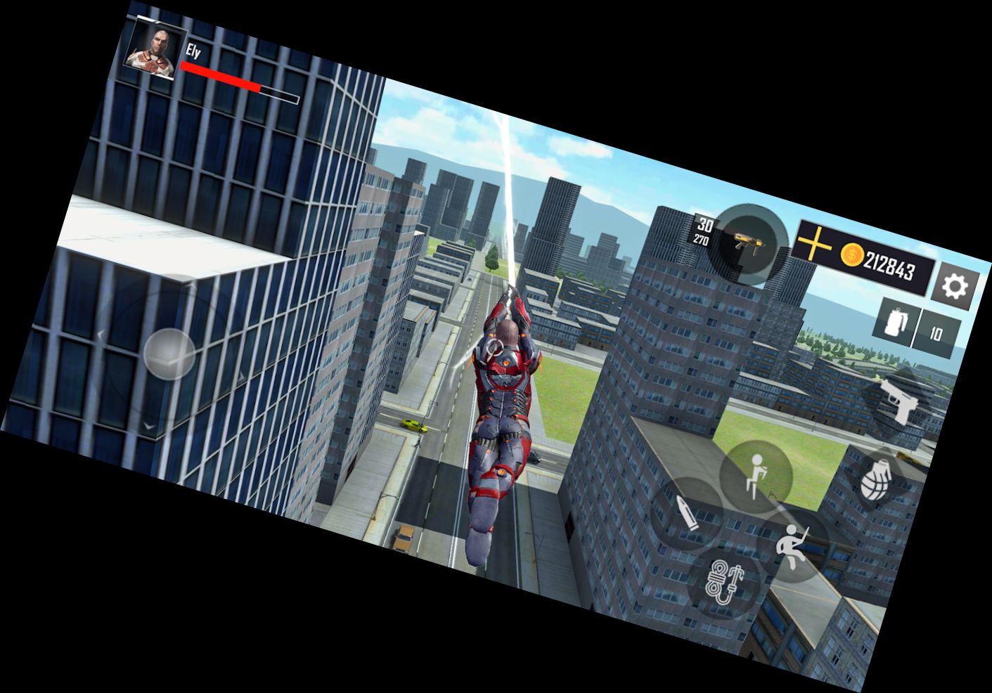 Héroe Súper Lazo Ciudad del