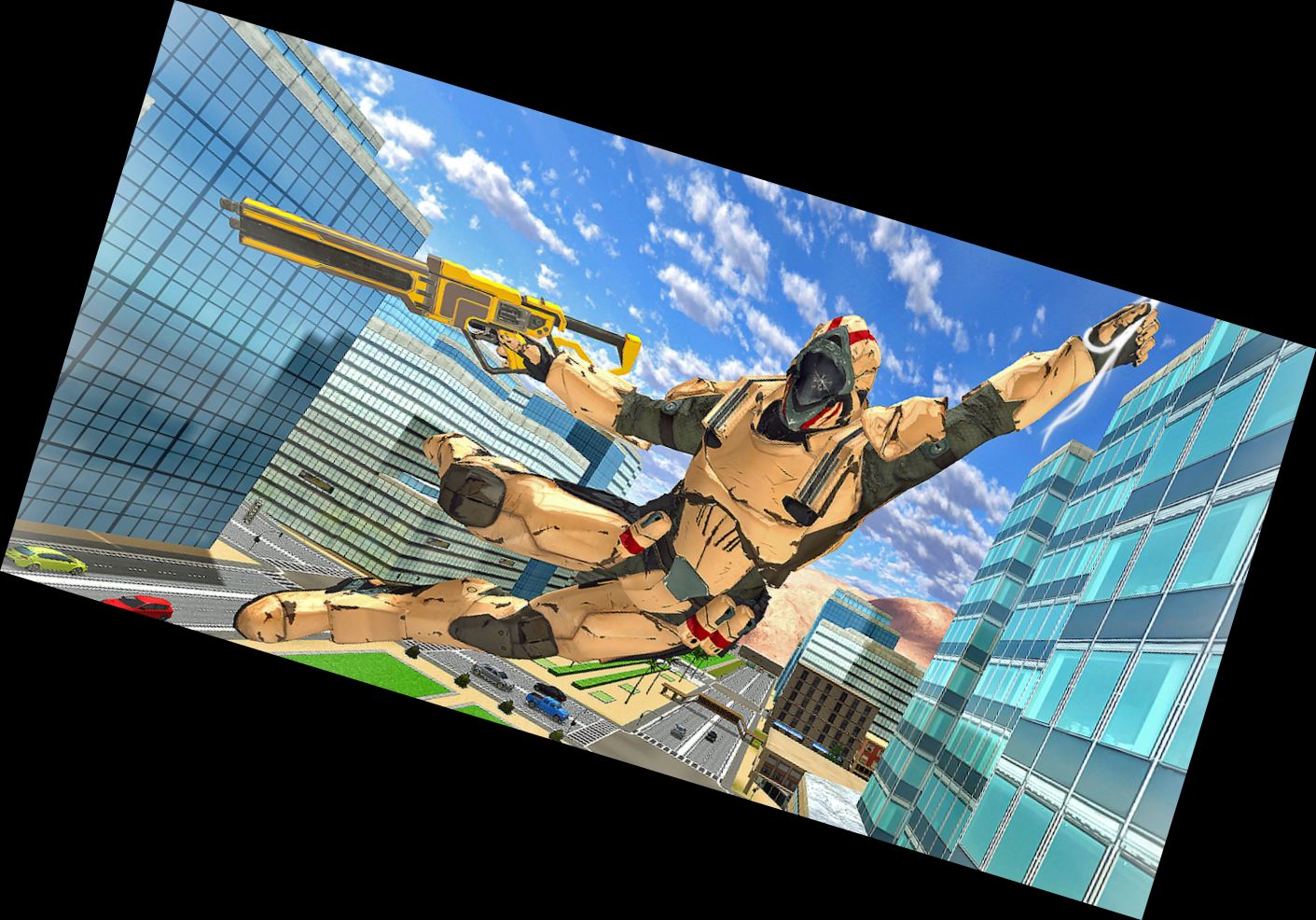 Héroe Súper Lazo Ciudad del