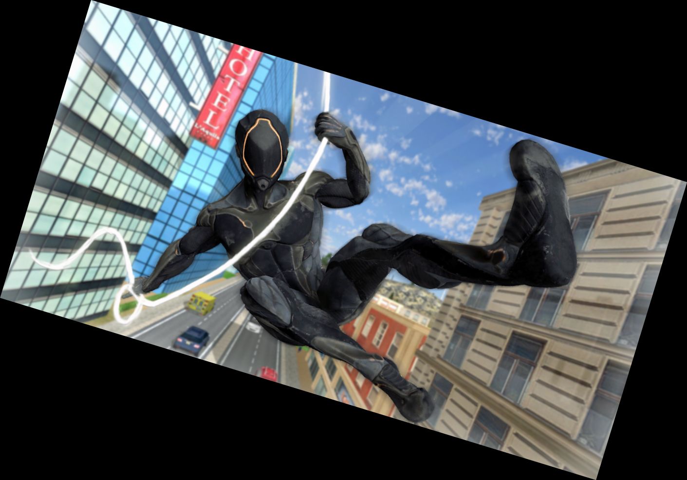 Superheld Seil Verbrecher Stadt