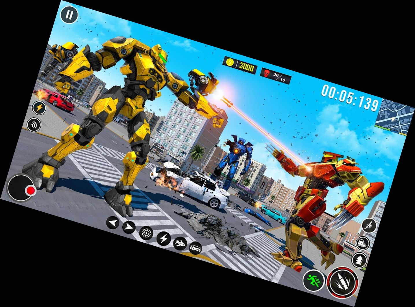 Flugauto Roboter Held Spiele