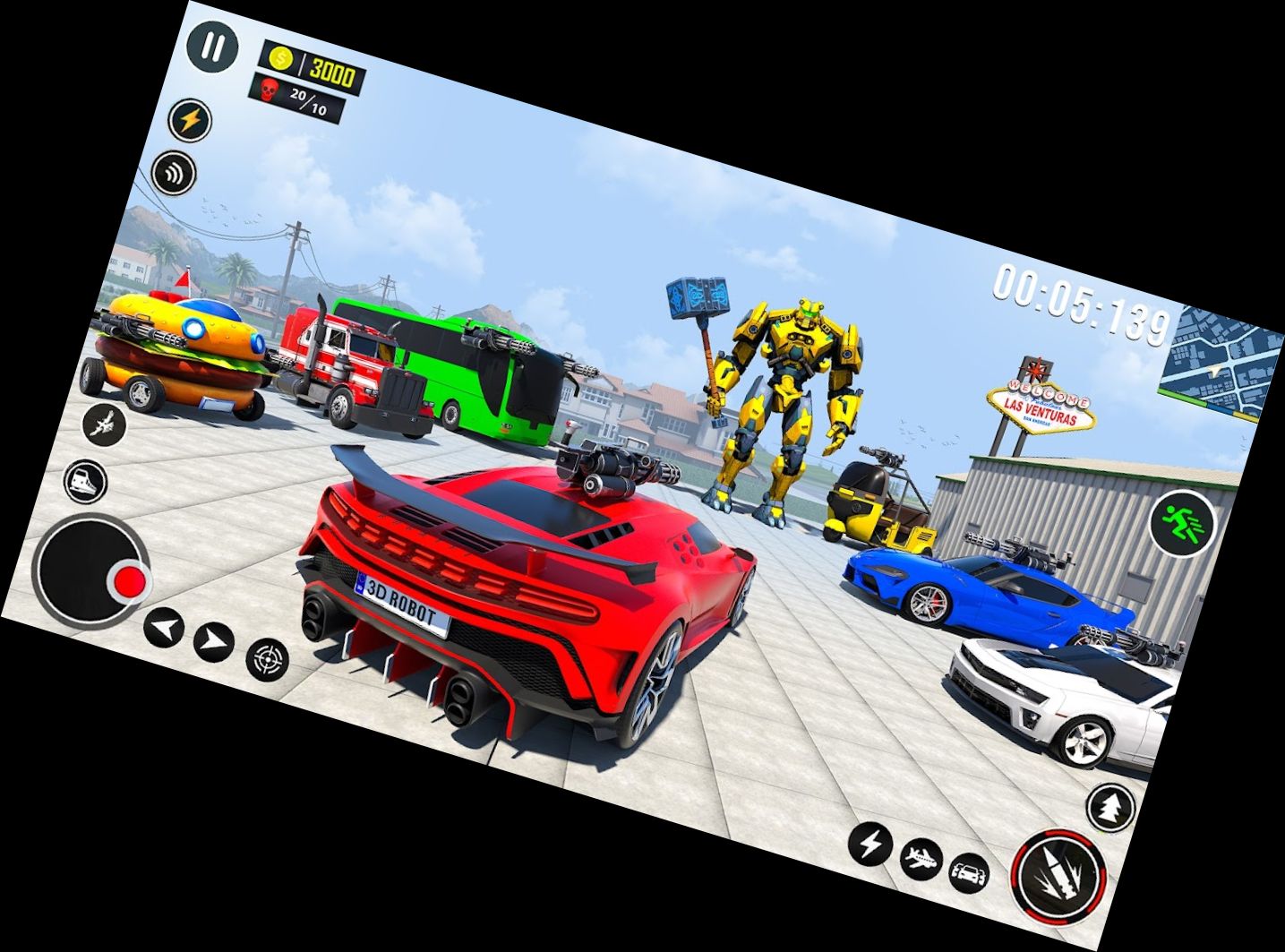 Juegos de Héroe Robot Coche Volador