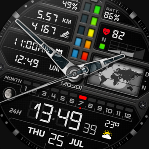 MD301 Hybrid watch face