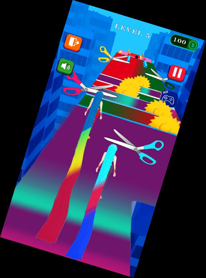 Игры с Волосами Бег Волос