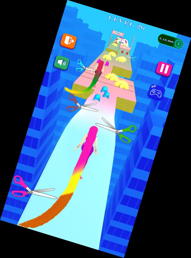 Игры с Волосами Бег Волос