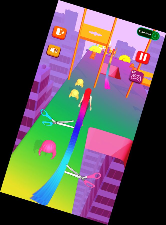 Игры с Волосами Бег Волос