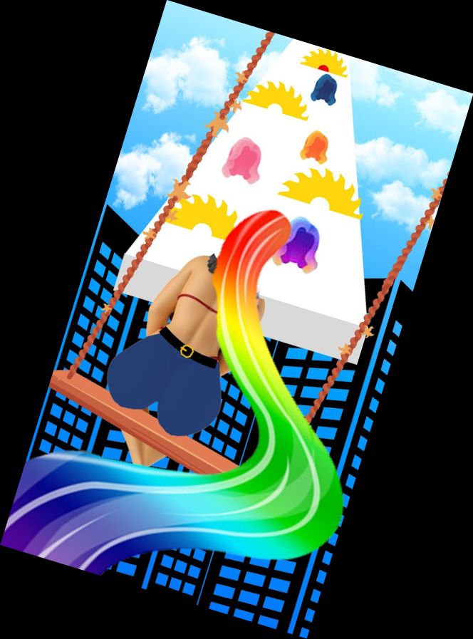 Игры с Волосами Бег Волос