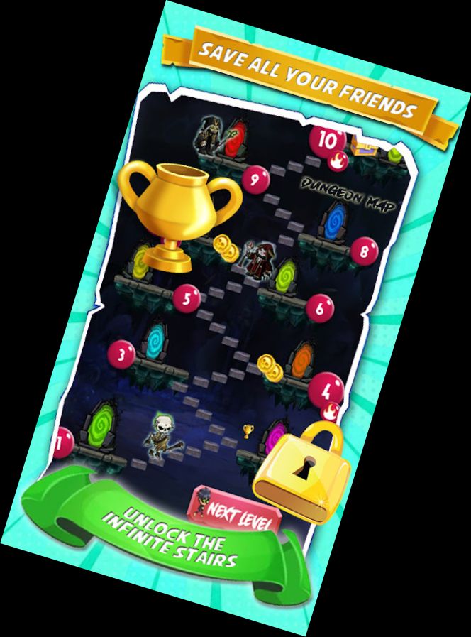 Treppen, Hybrid-Casual-Puzzle