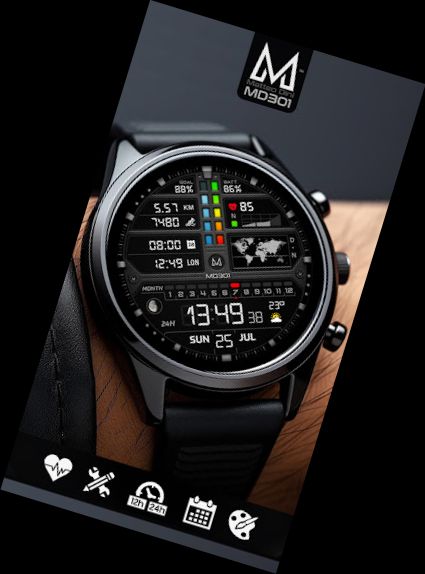 MD301 Hybrid watch face