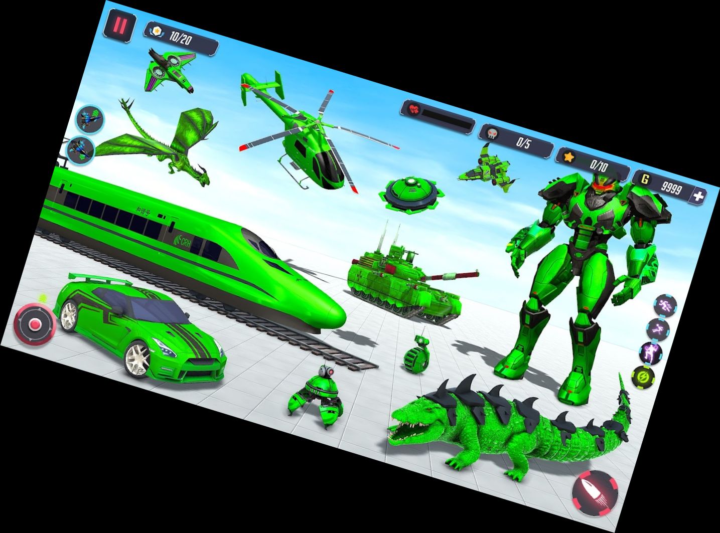 Tier-Krokodil-Roboter-Spiele