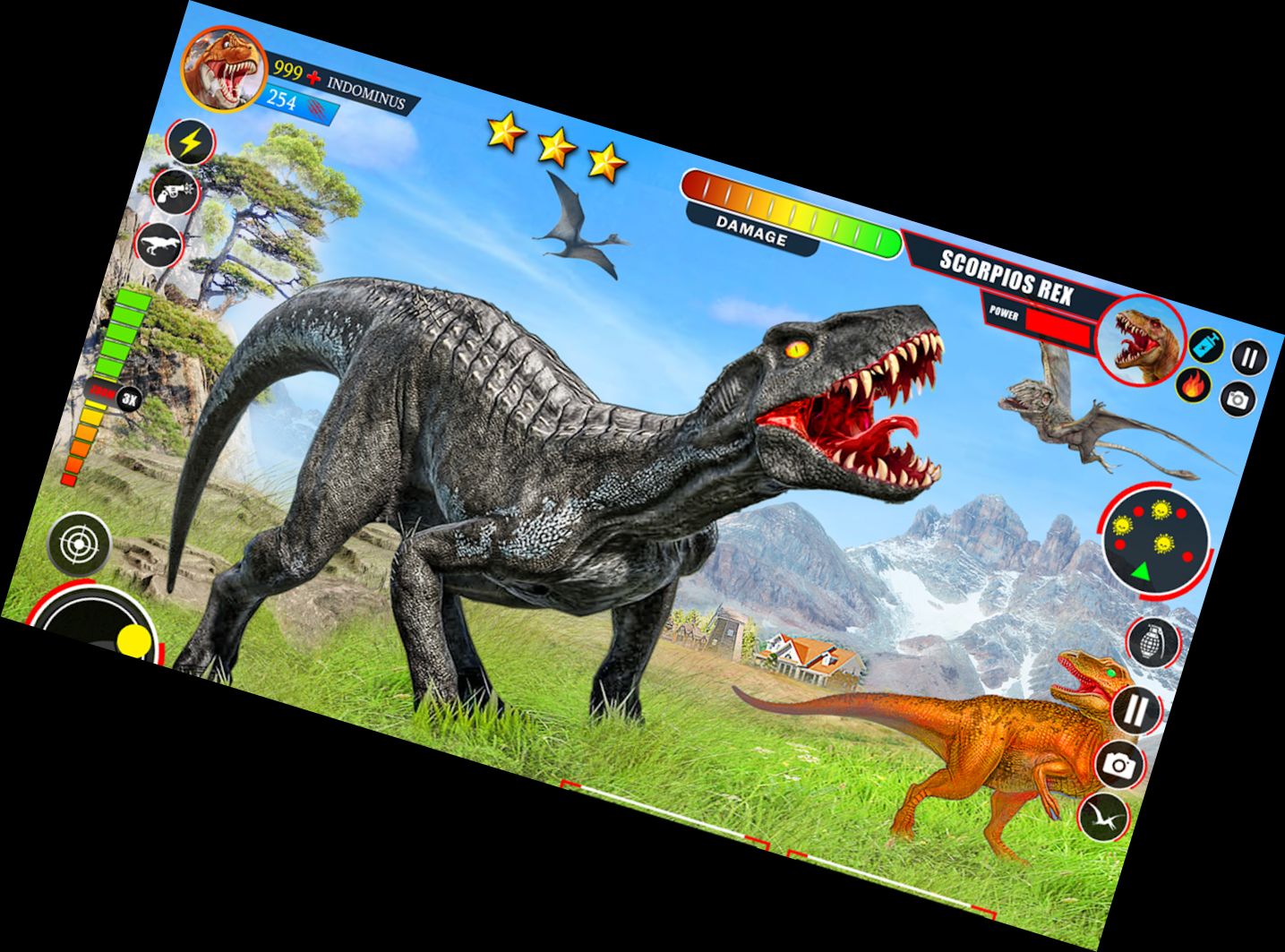 Authentic Dinosaur Shooter Gun Battles