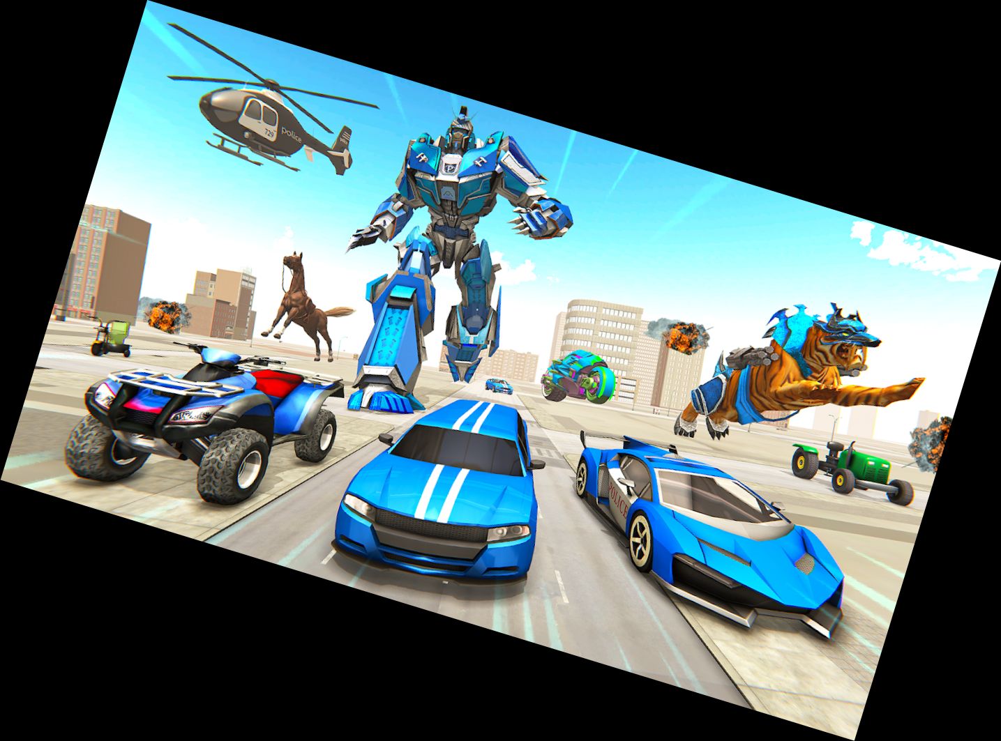 Robo Police Tiger Car Simulator 3D