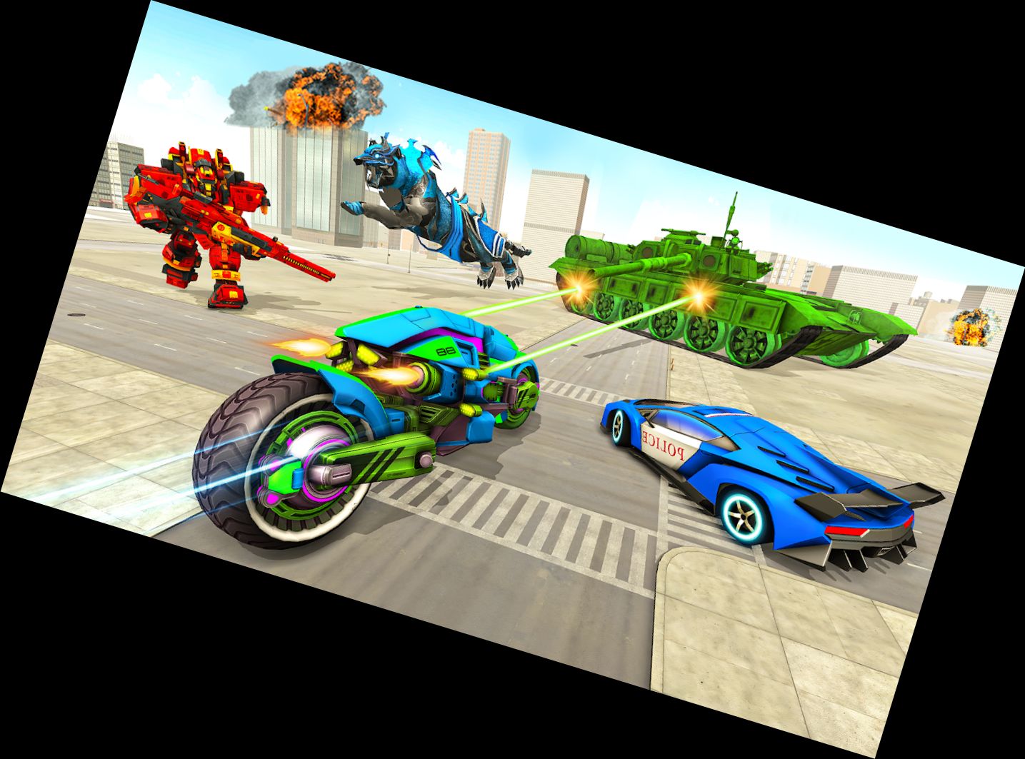 Robo Police Tiger Car Simulator 3D