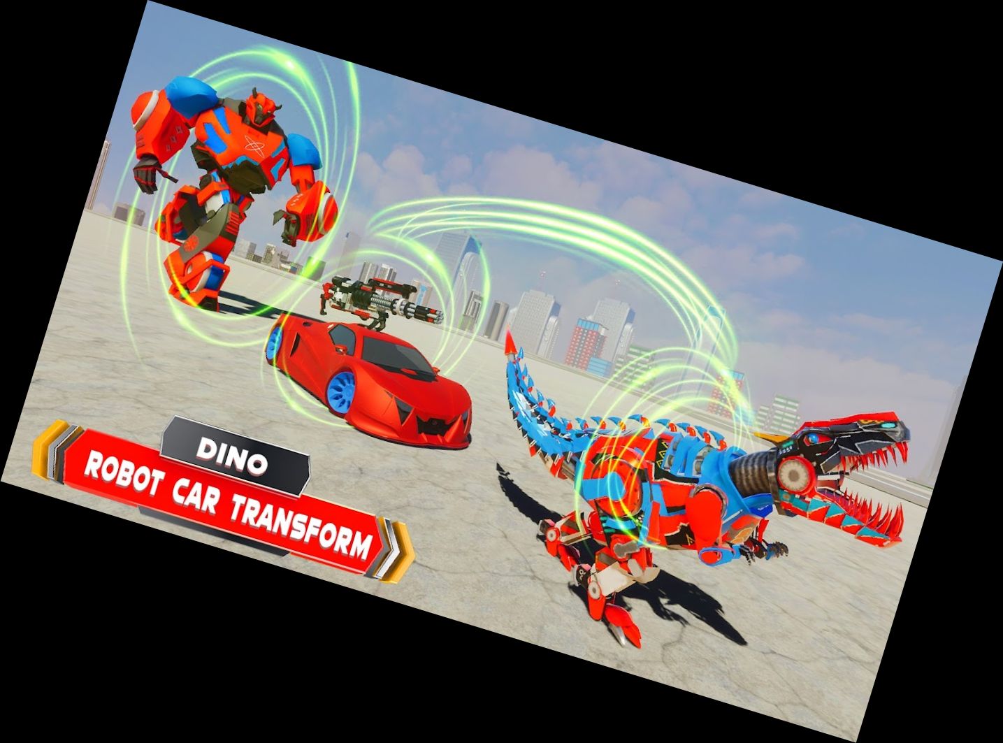 Robot Dinosaur Transformation Car Racing Games