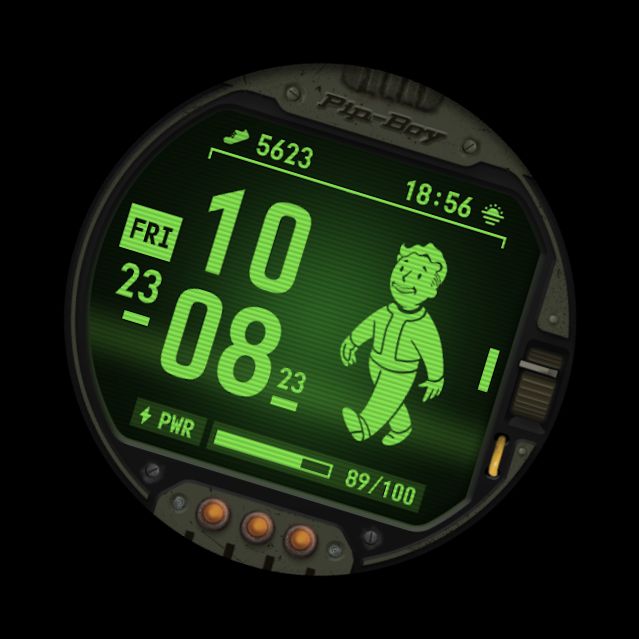 Fallout Pip-Boy SE Armbanduhr-Gesicht