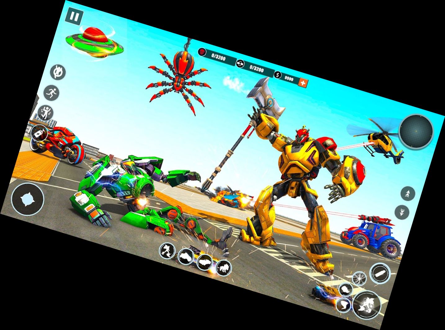 Transforming Robot Car: Battle of Robots