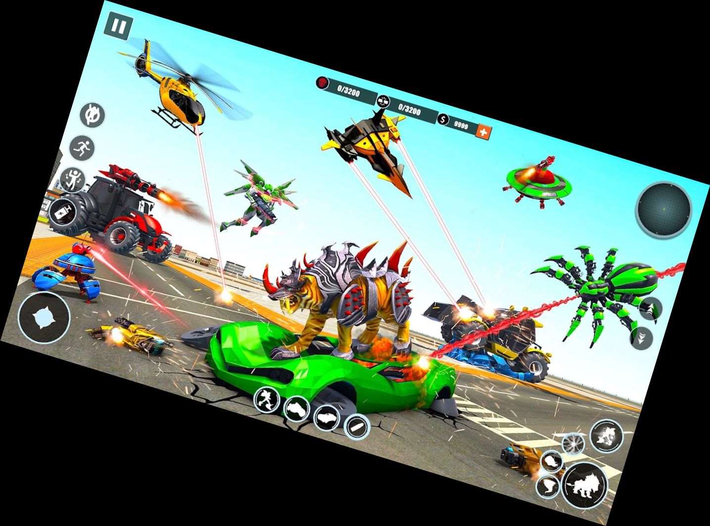 Transforming Robot Car: Battle of Robots