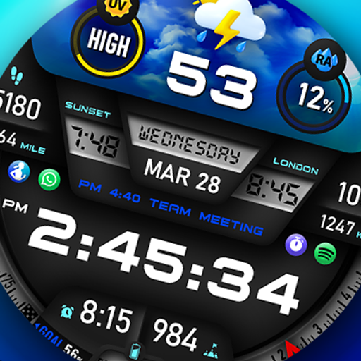 Digital WatchFace PER27 Galaxy