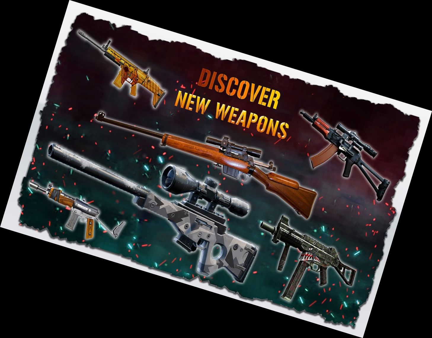 Ruf zum Krieg Schießspiel mit Waffen