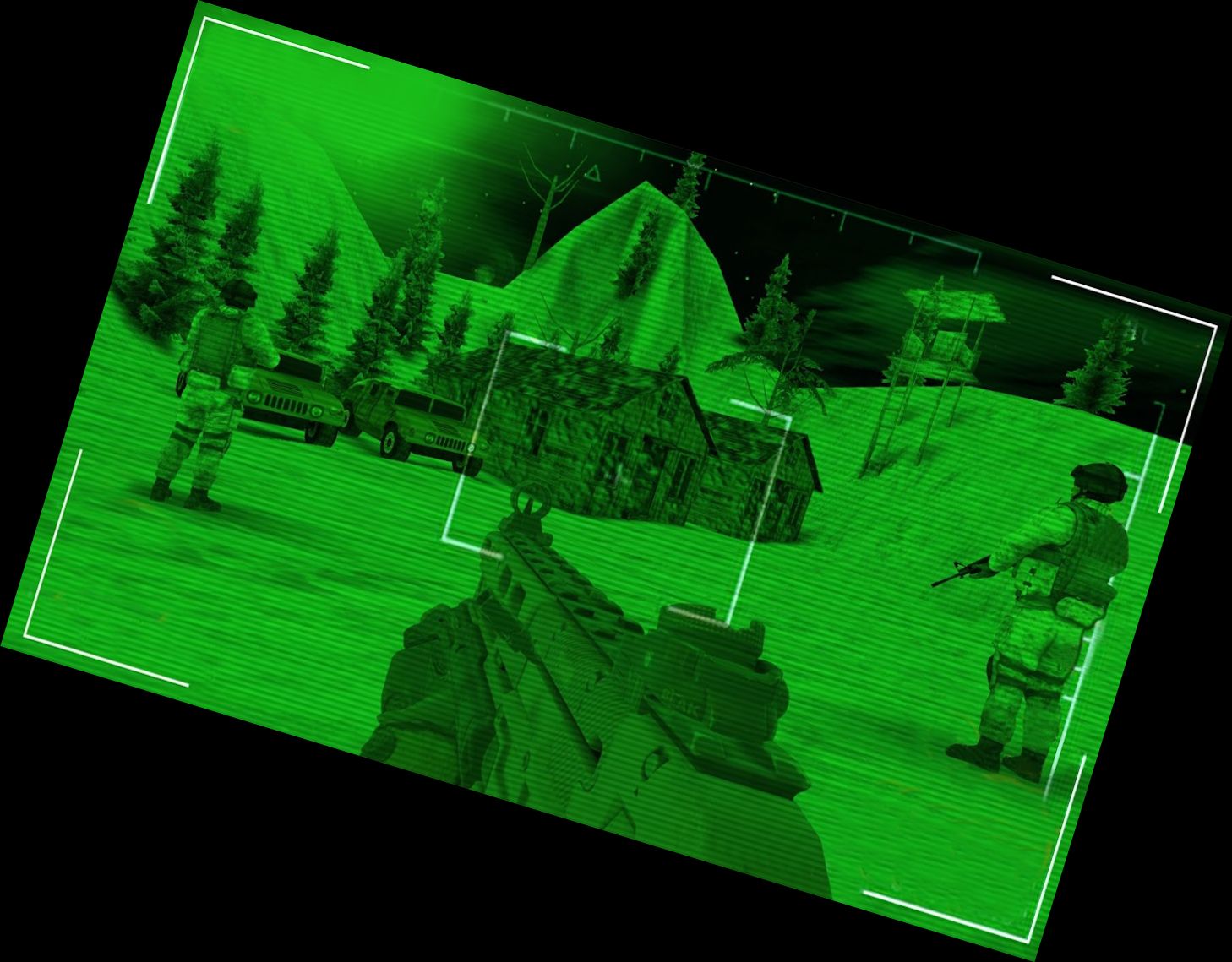 Ruf zum Krieg Schießspiel mit Waffen