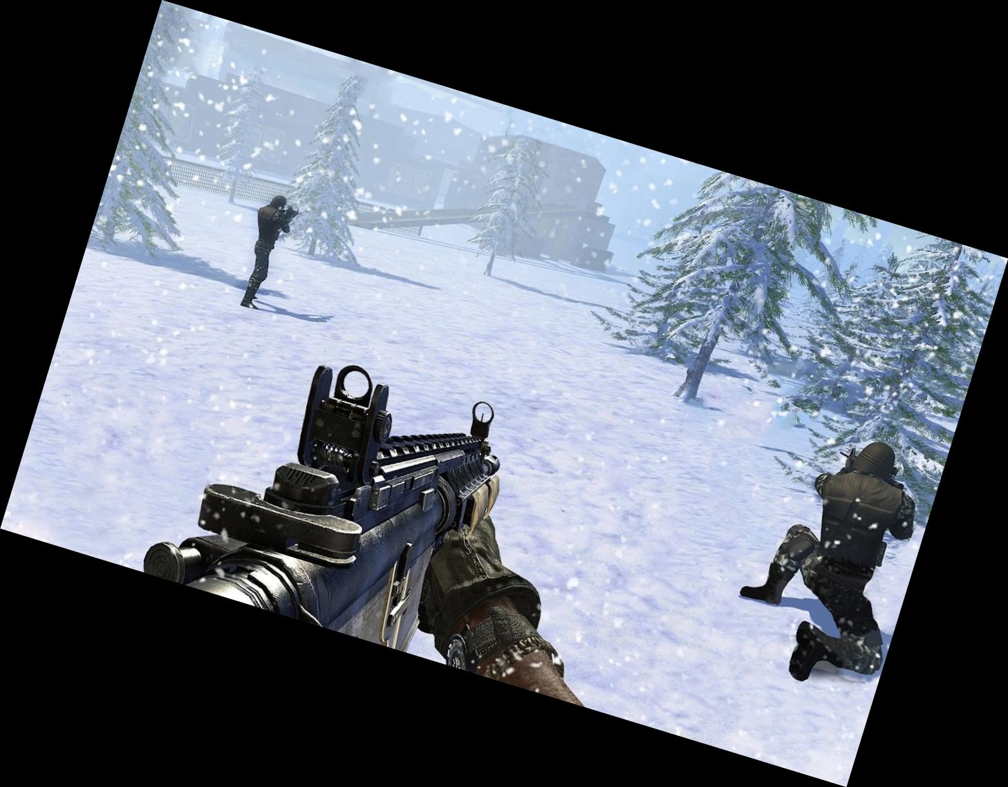 Ruf zum Krieg Schießspiel mit Waffen