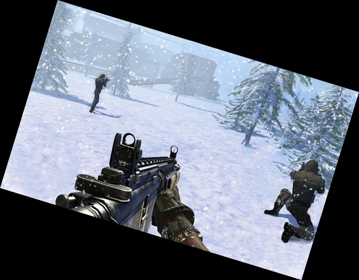 Ruf zum Krieg Schießspiel mit Waffen