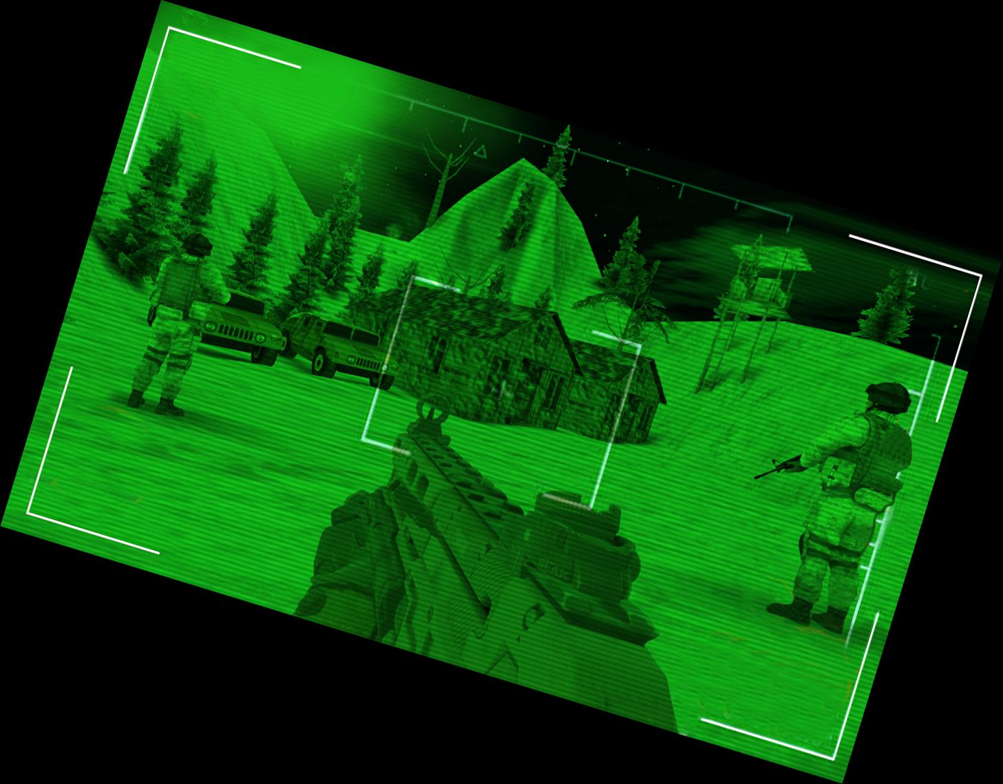 Ruf zum Krieg Schießspiel mit Waffen