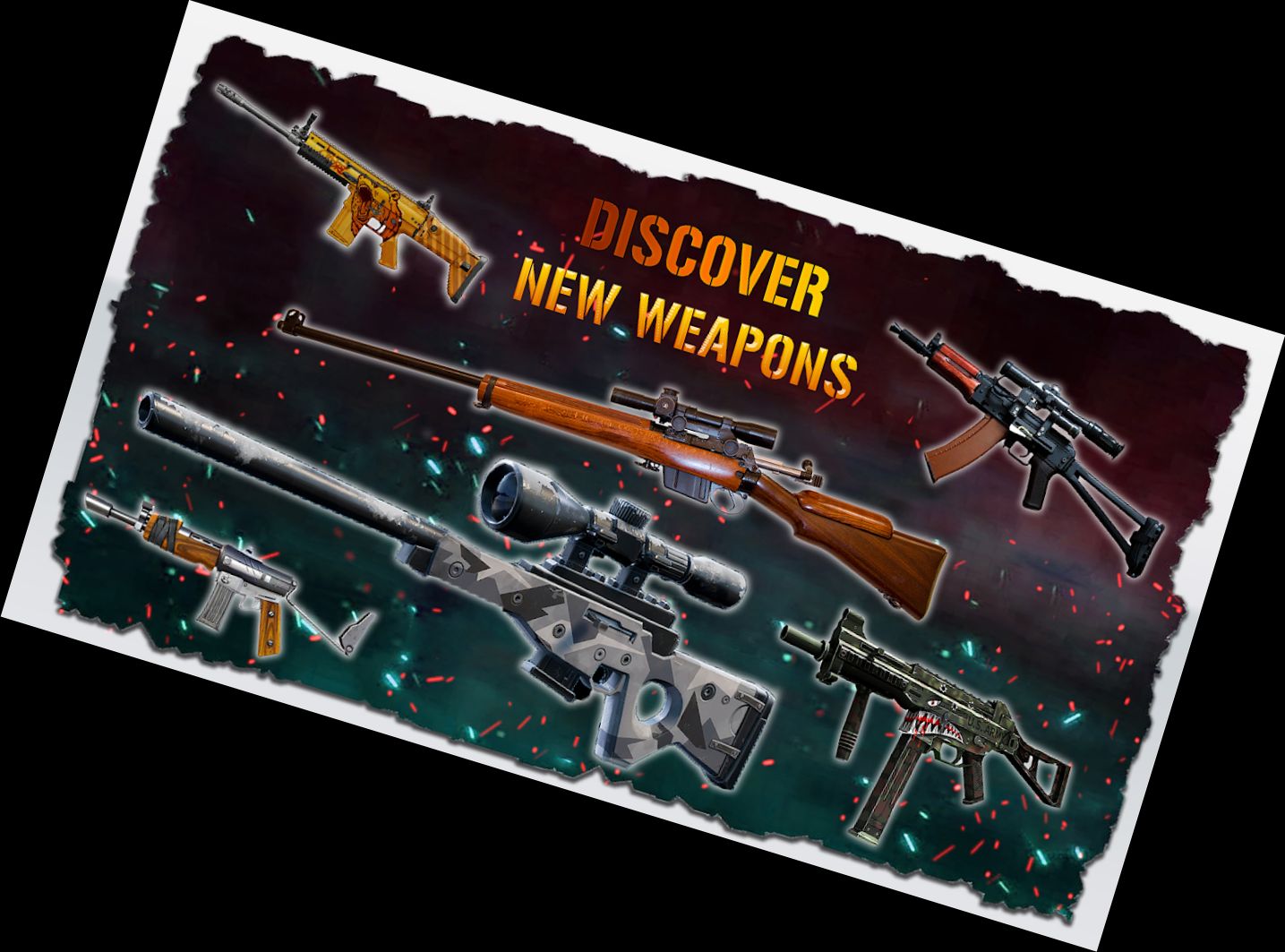 Ruf zum Krieg Schießspiel mit Waffen