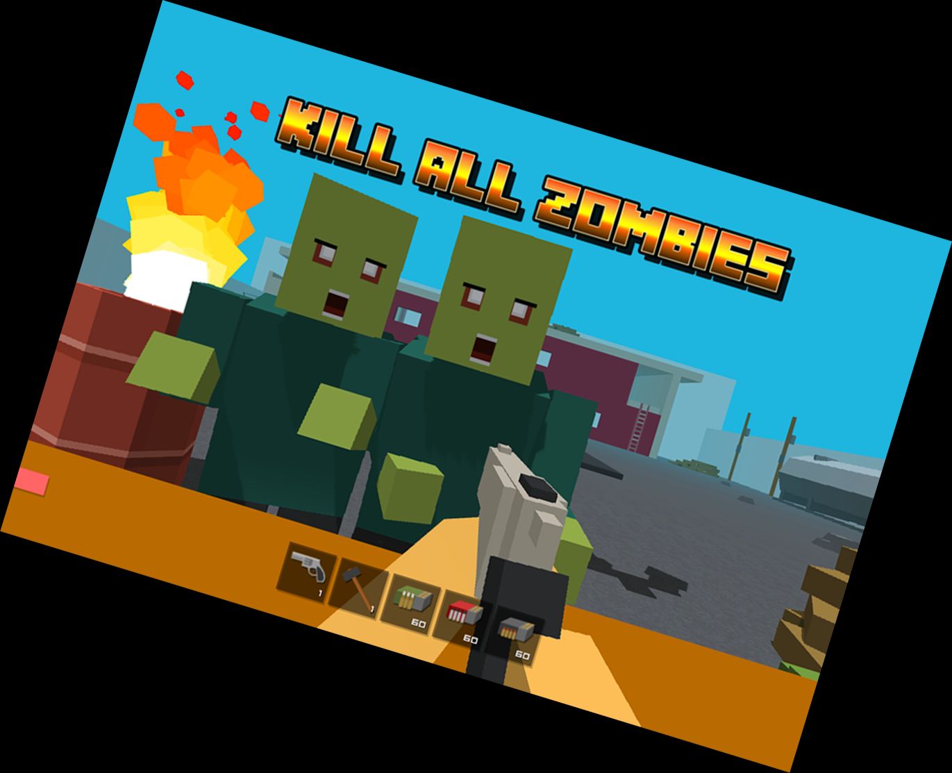 Pixel Hero vs Zombies 3D Gun Fighter