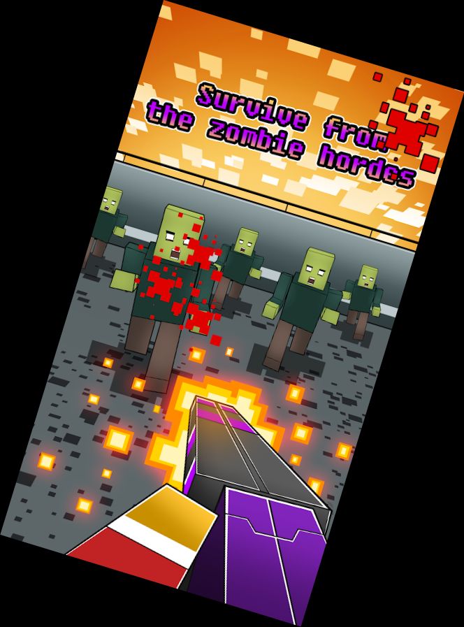 Pixel Hero vs Zombies 3D Gun Fighter