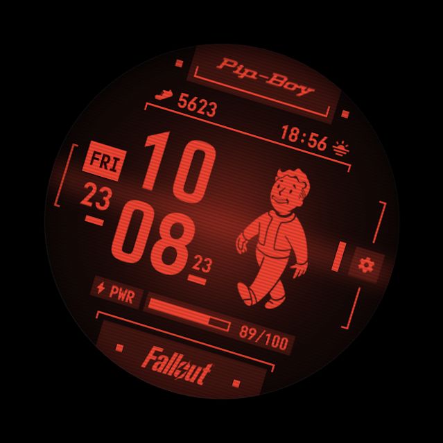 Fallout Pip-Boy SE Armbanduhr-Gesicht