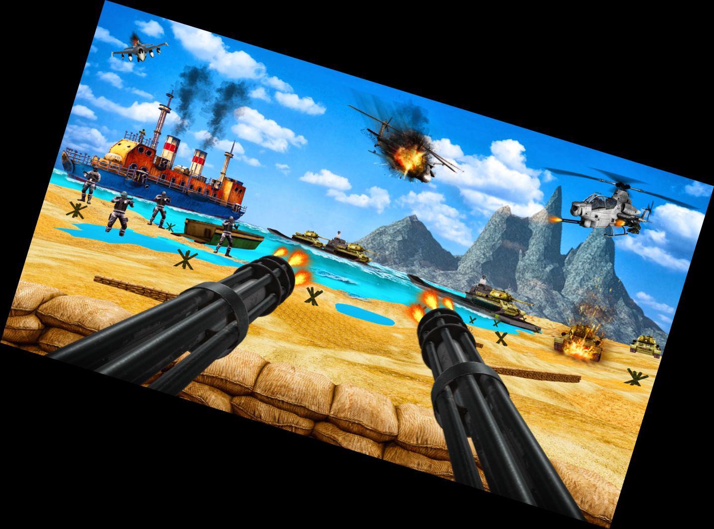 Coastal Combat: First Person Shooter 3D Firearms