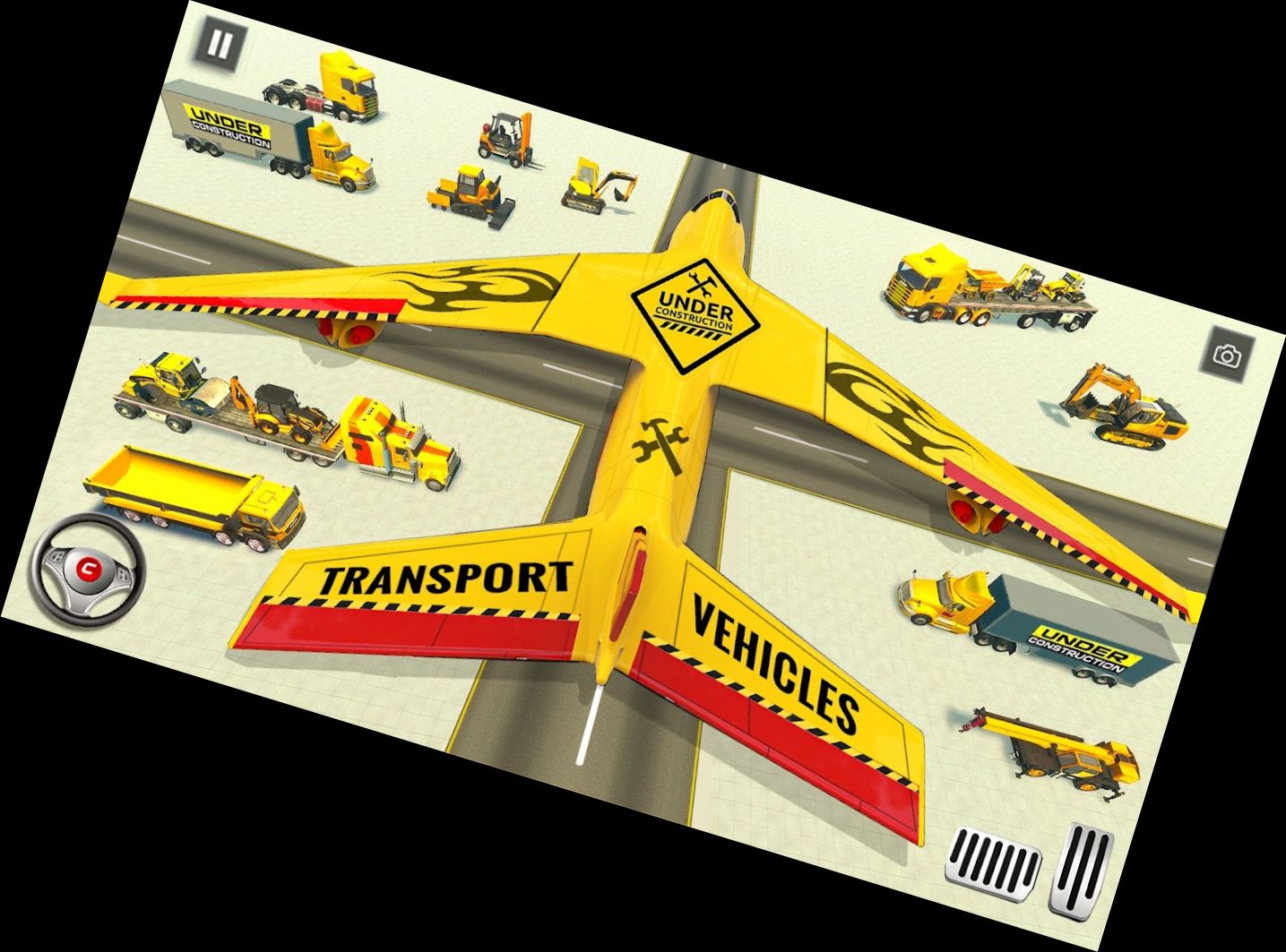 Bagger-LKW-Transporter 3D